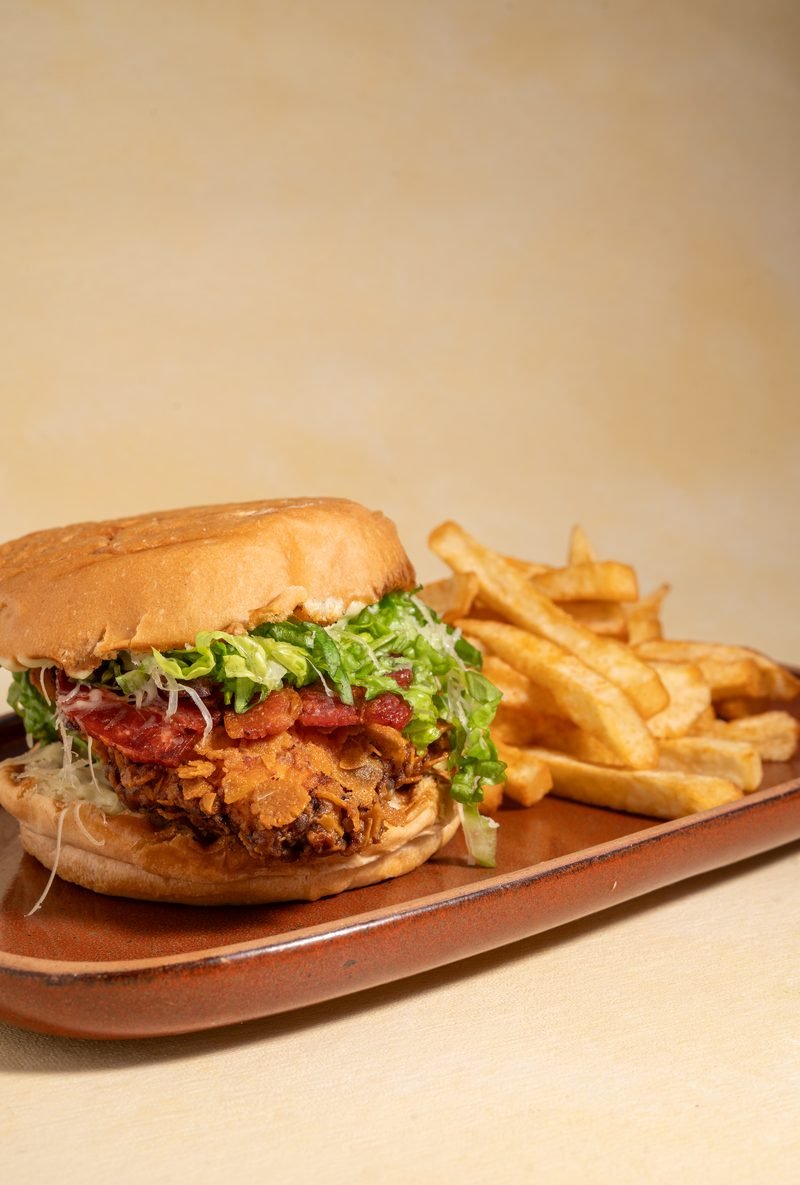 Bun de pollo crispy